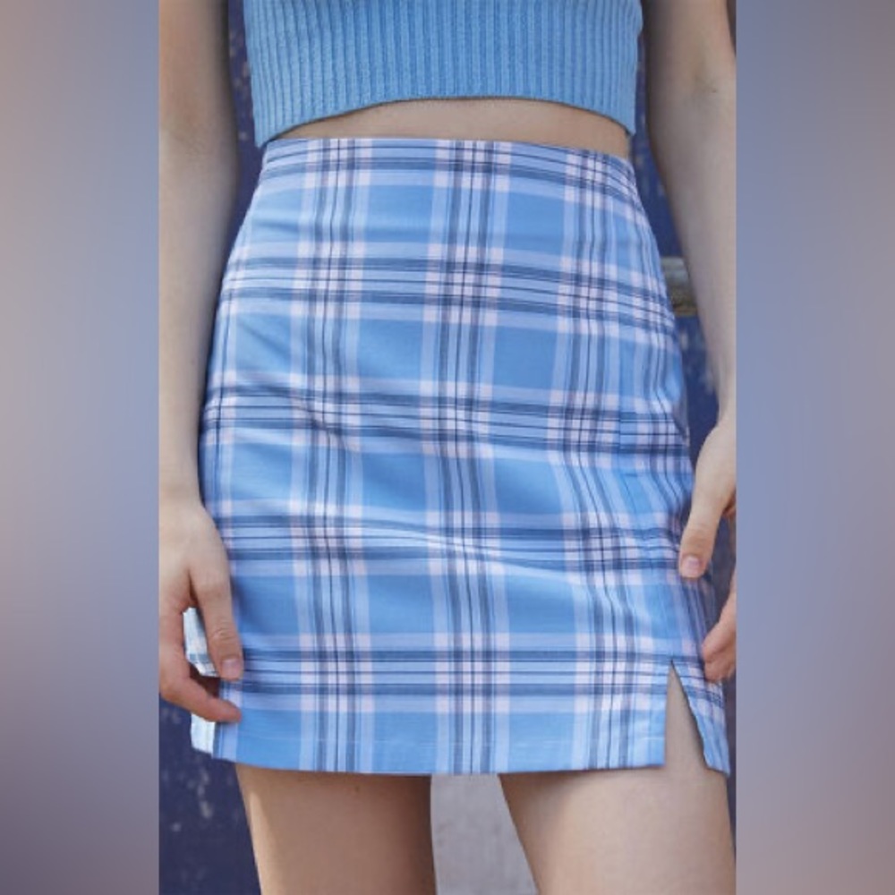 Brandy Melville Plaid Cara Skirt